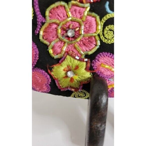 Vintage Vera Bradley 25 Year Beaded Flowered Evening BagWith Hang Chain **RARE**